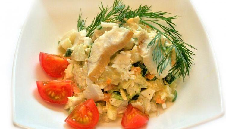 Деликатесный салат с морепродуктами «Черчилль»