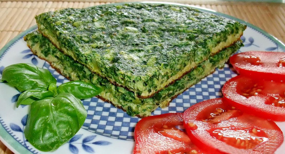 Пирог с зеленью салатом