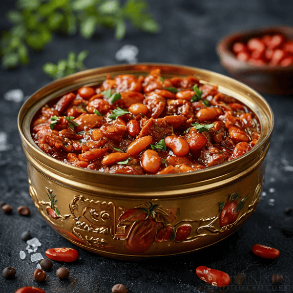 Консервы "Фасоль с мясом"