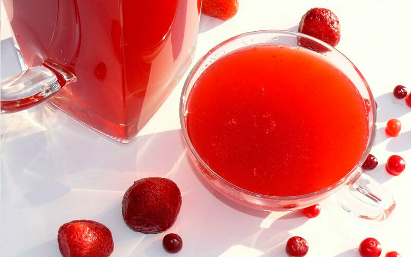 Кисель из сока плодового или ягодного с сахаром