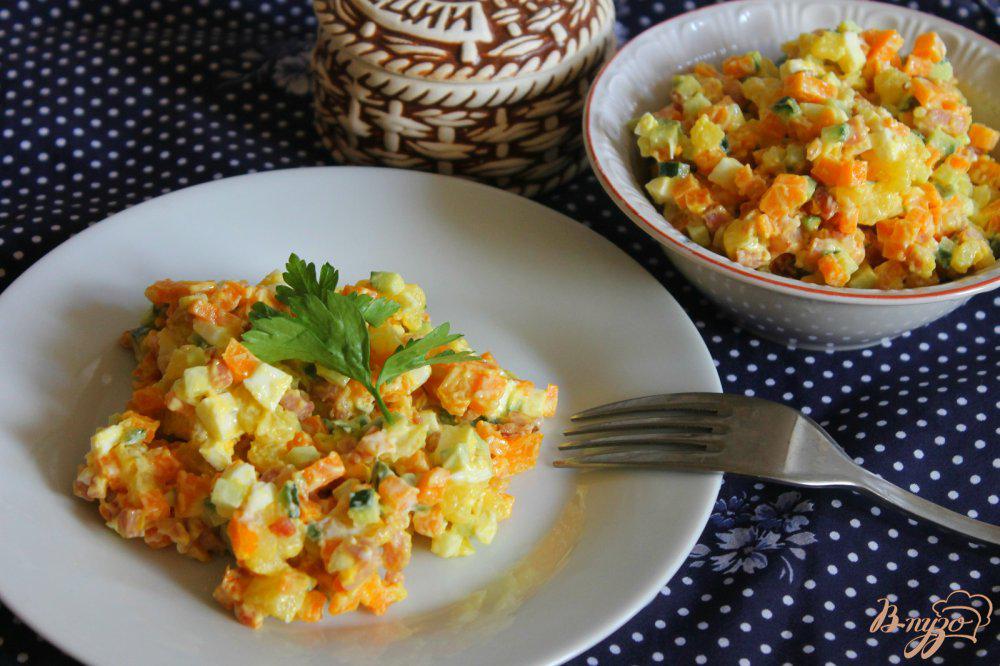 Салат картофельный с морковью