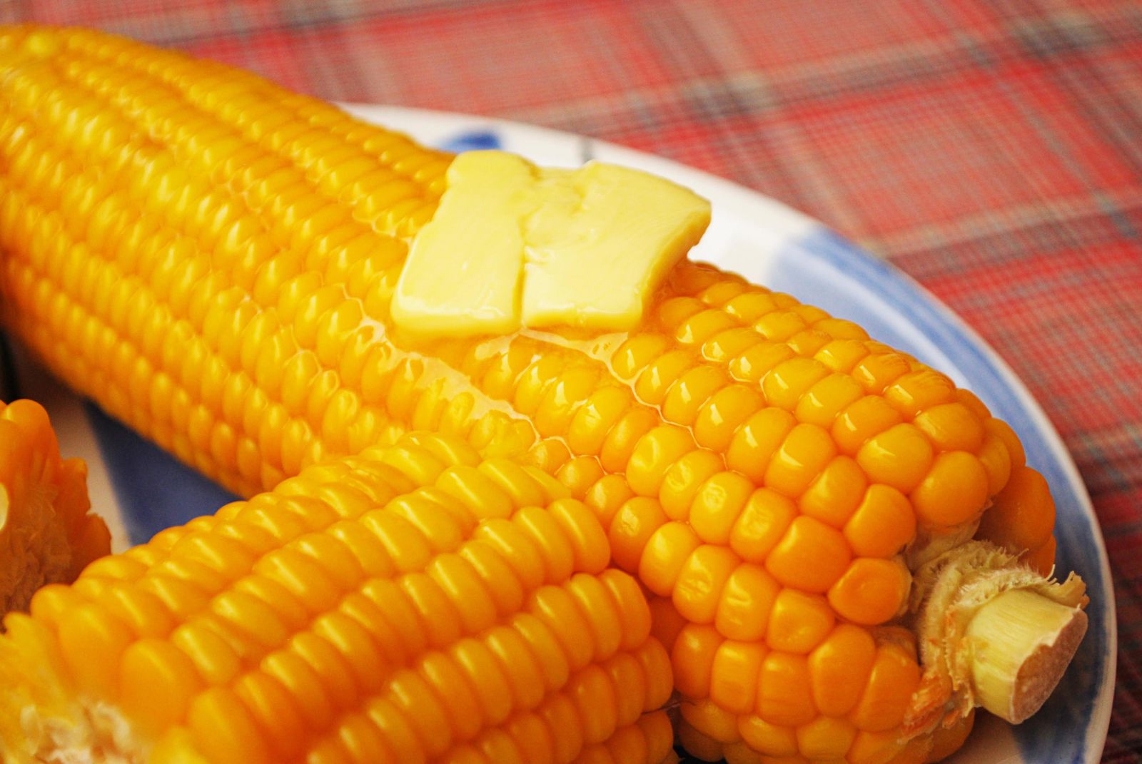 Кукуруза отварная с маслом или соусом