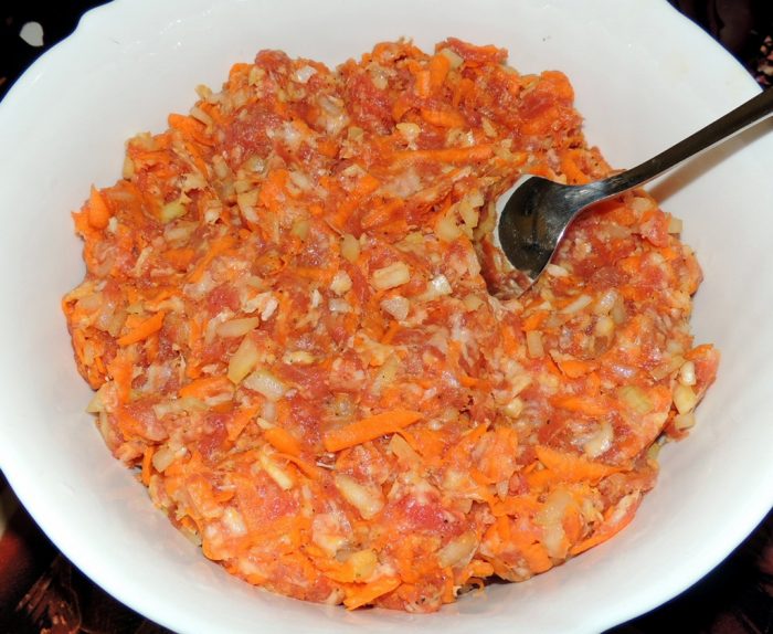 Фарш для пирожков с морковью
