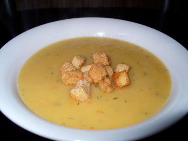 Суп-пюре из картофеля и куриной грудки