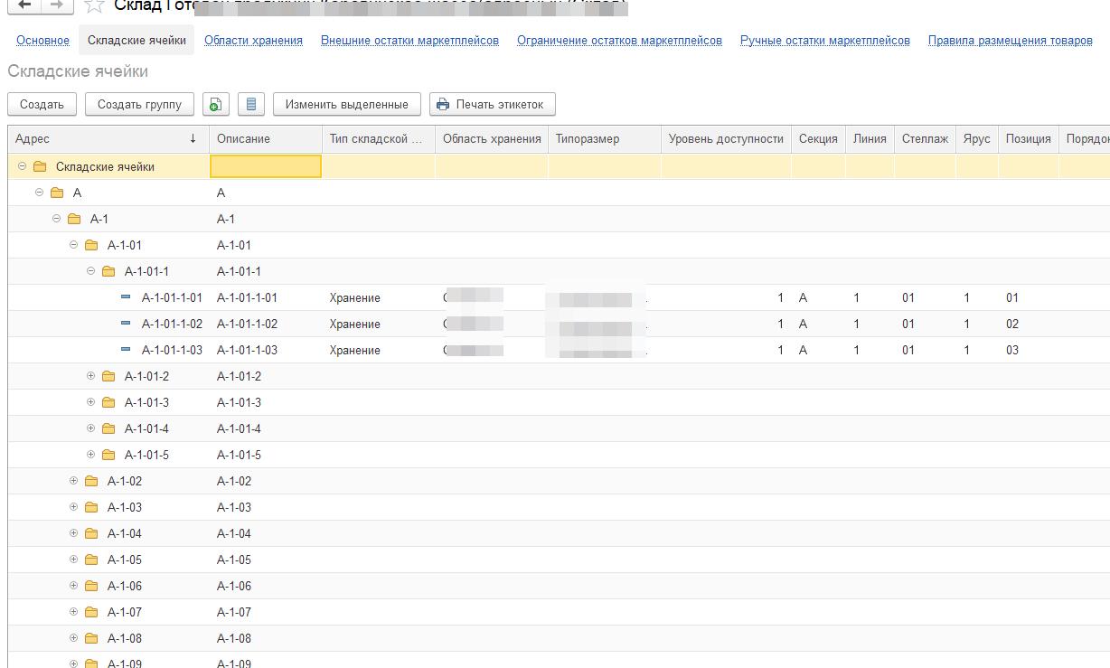 Разработка топологии складов.